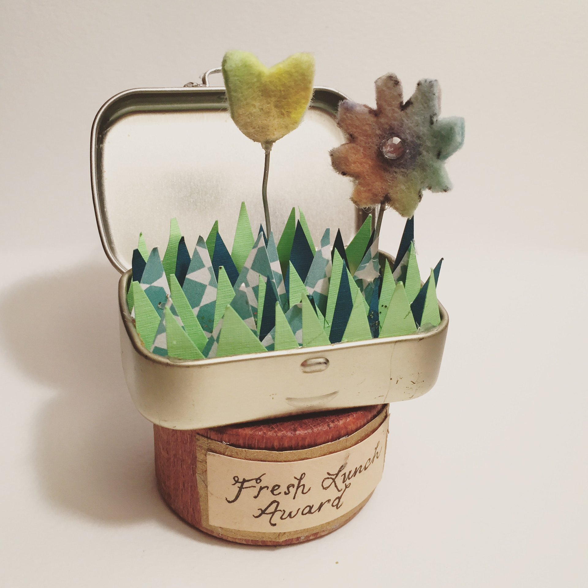 paper, fabric, wire & found object miniature award