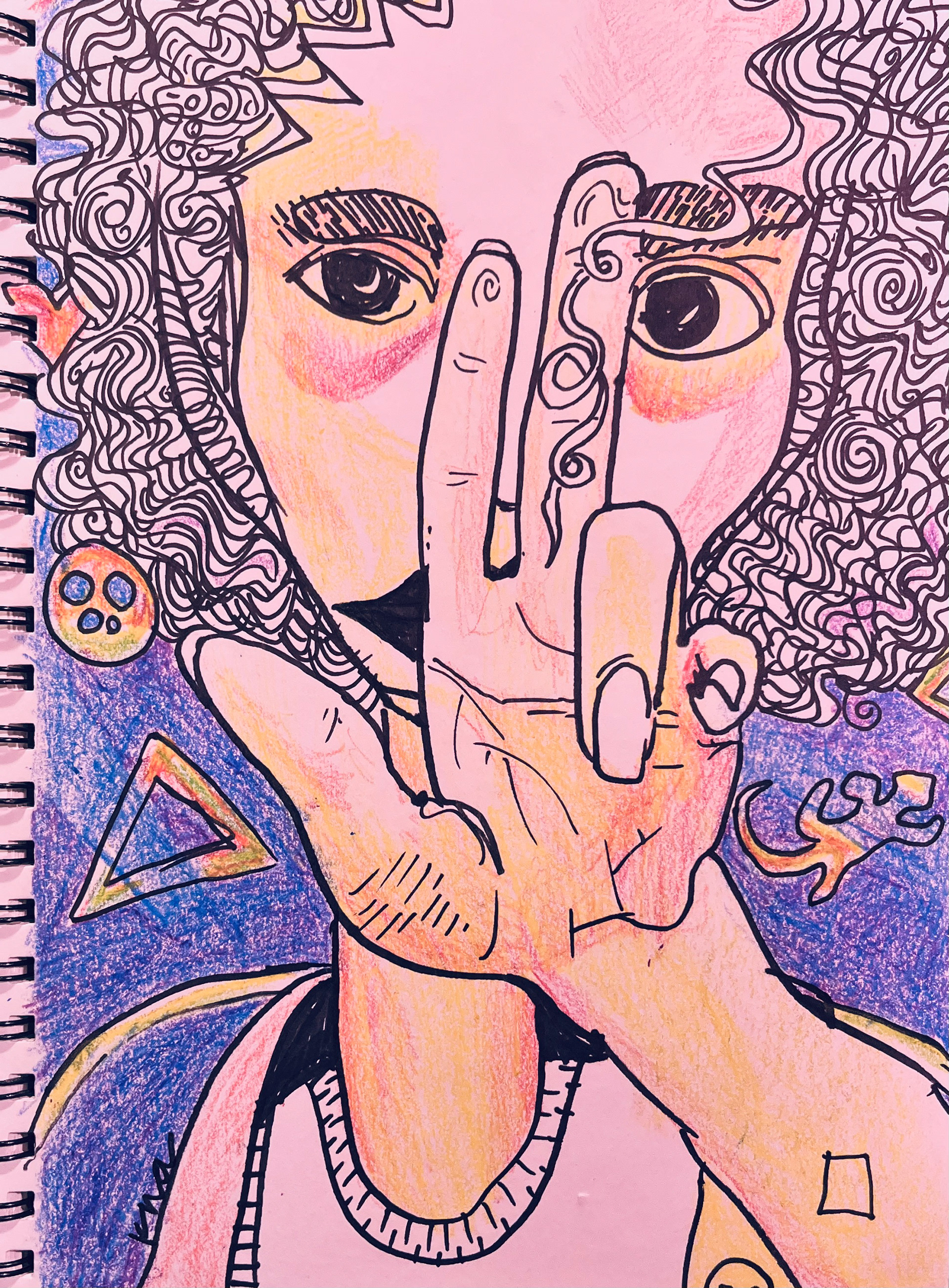 talismans. ink and crayon, 2019