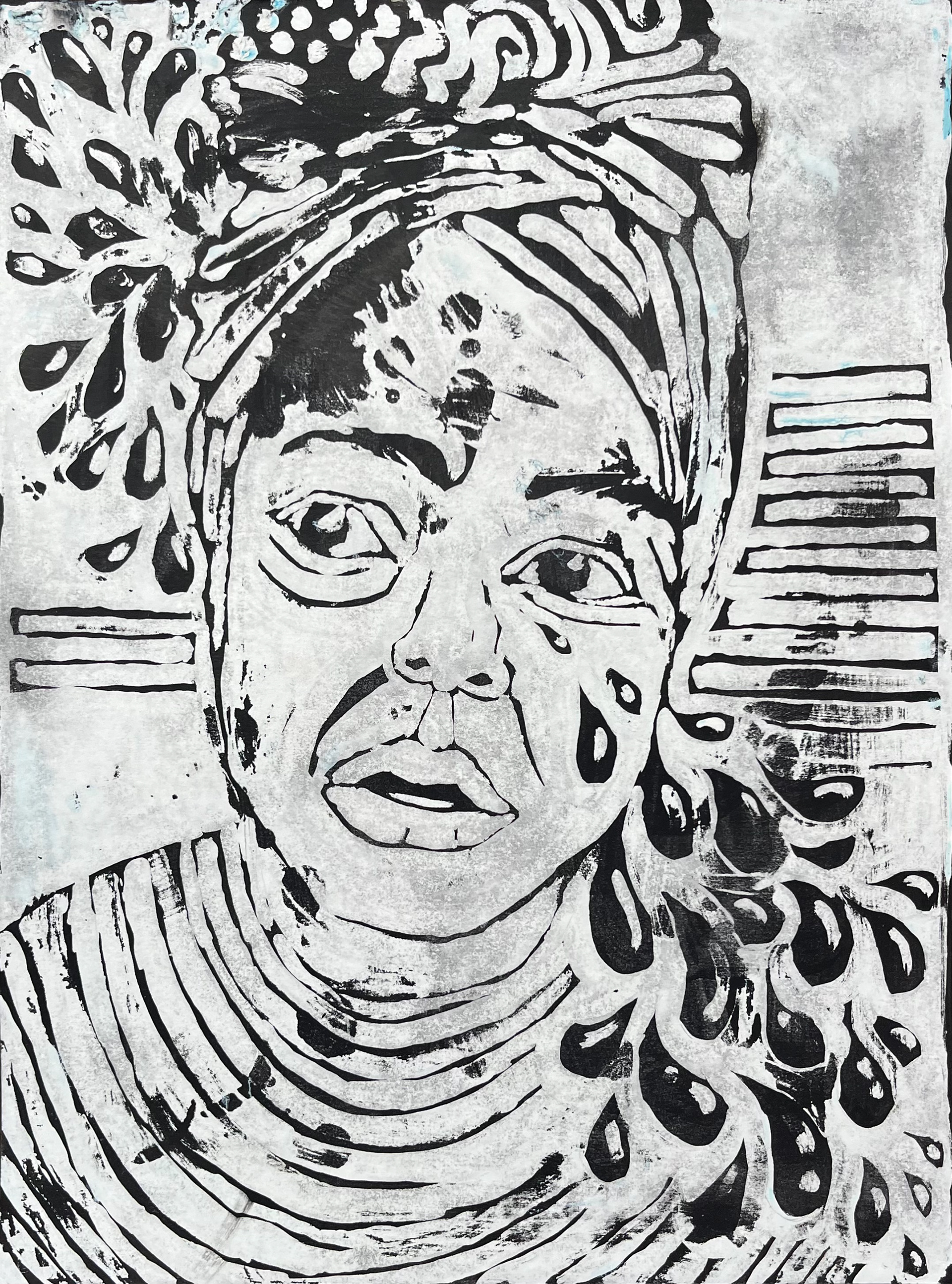 cry baby iii. india ink on paper. 2024
