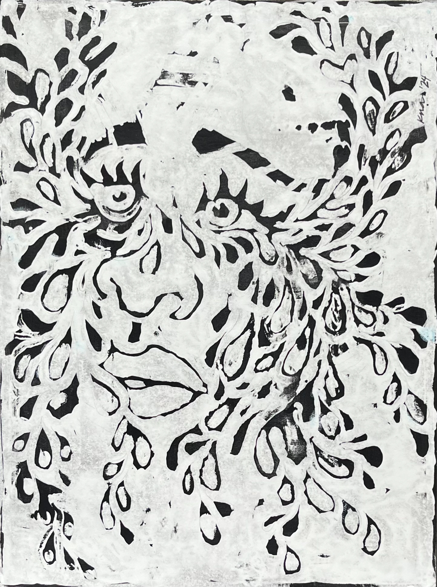cry baby. india ink on paper. 2024