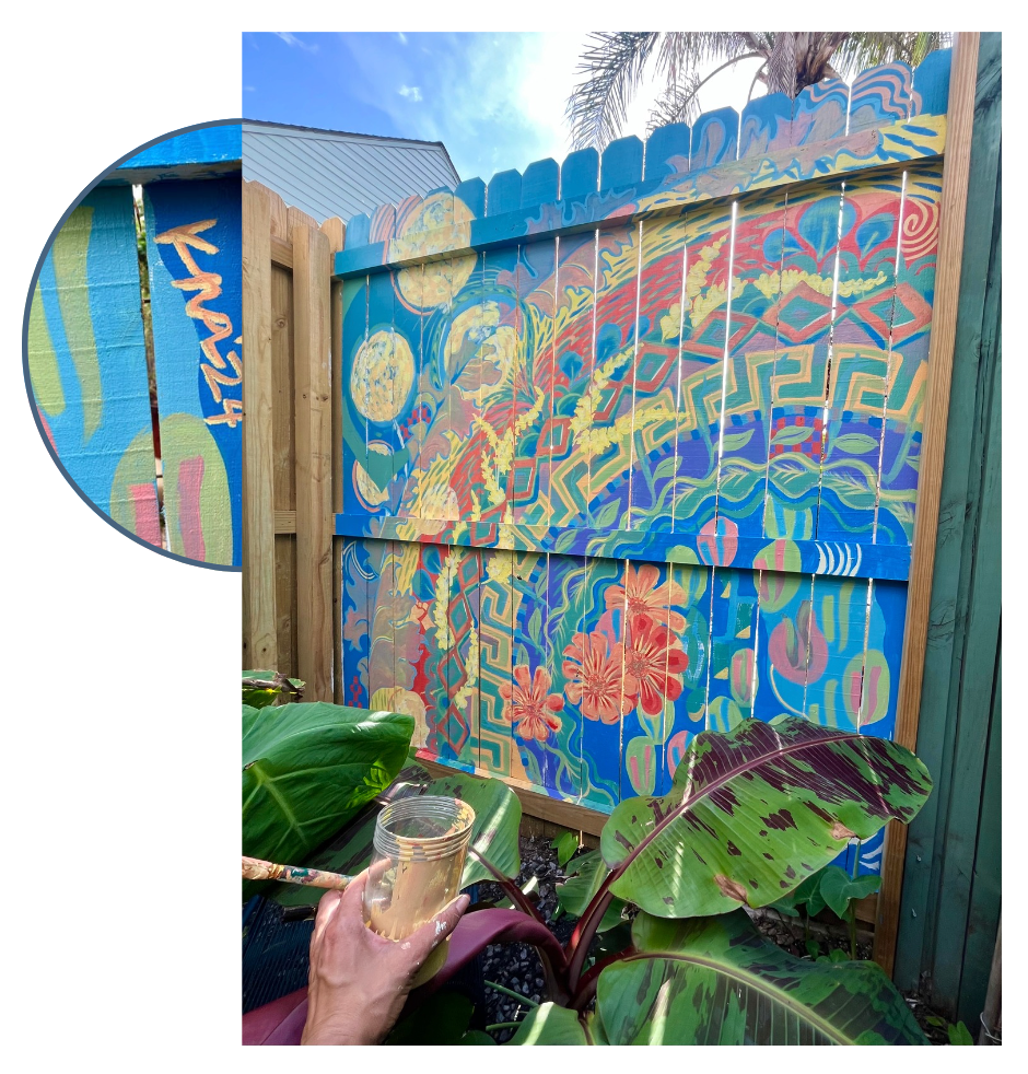 Rainbow Fence. Dauphine St. New Orleans LA, 2024