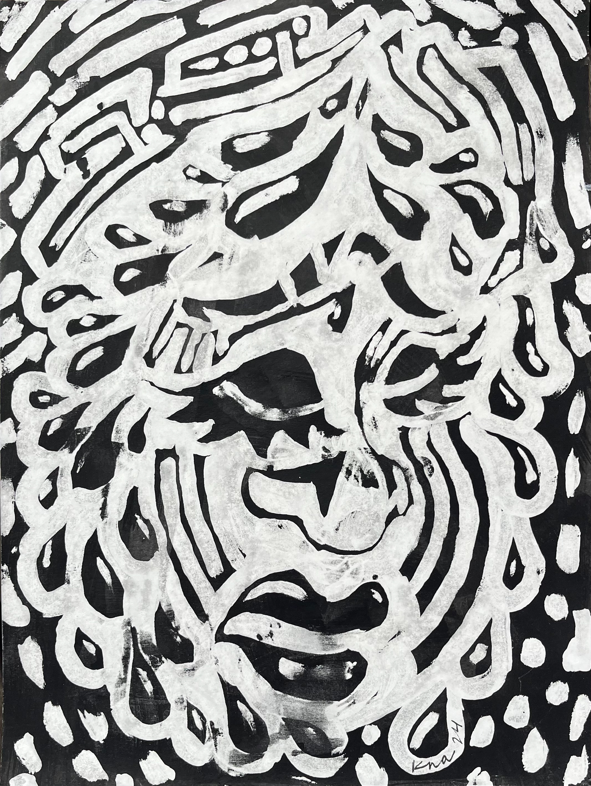 cry baby ii. india ink on paper. 2024