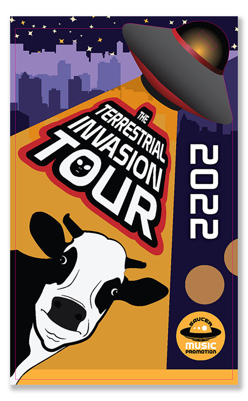 Event Pass with Custom Die Cut Line - Front