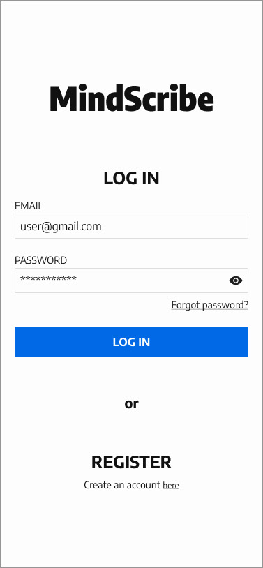 1. Log-in Page