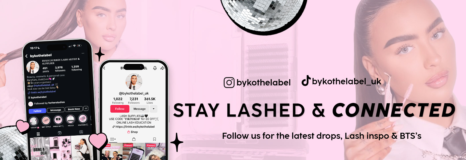 Website banner for bykothelabel.com - Freelance Web Design