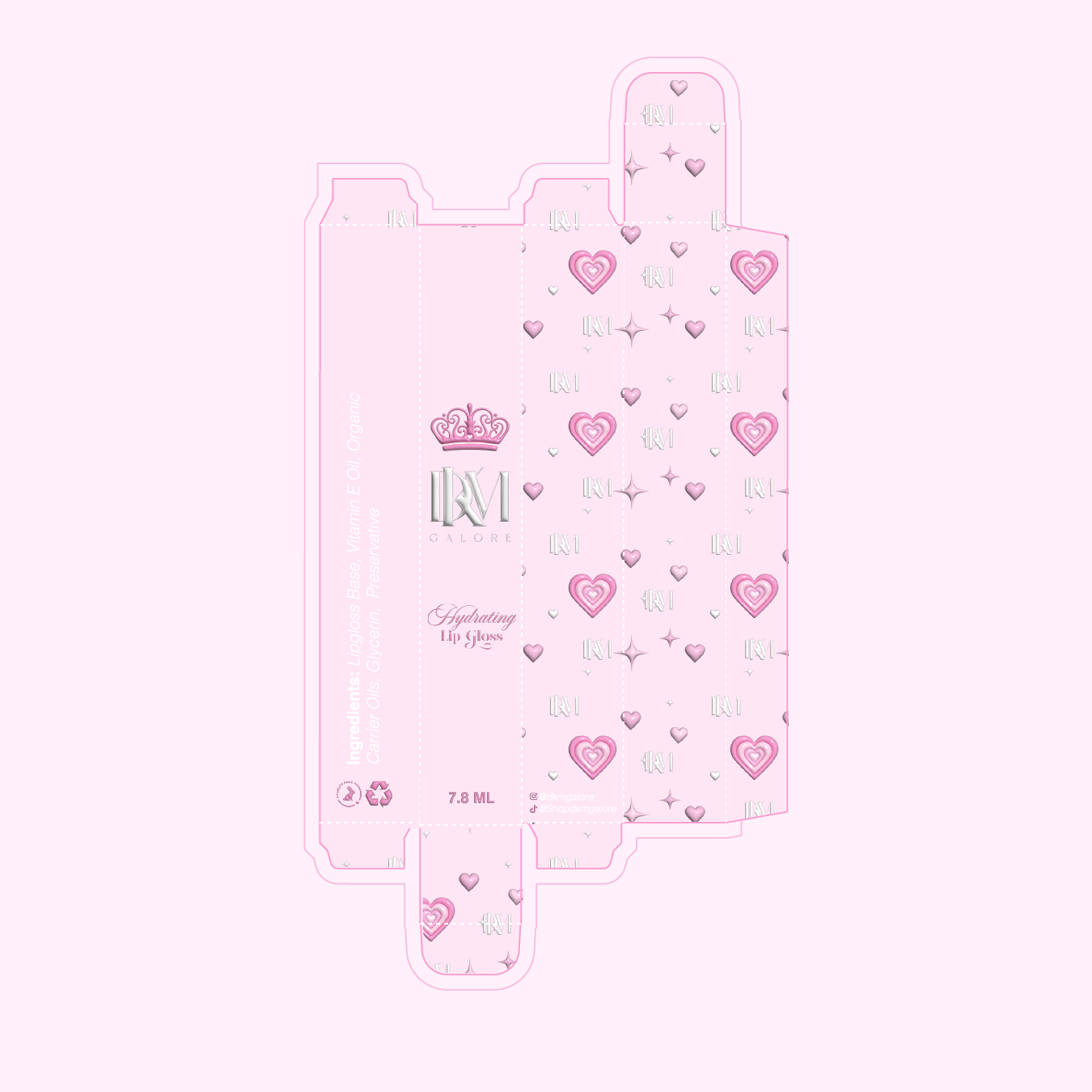 Freelance Flat Lip Gloss Box Design For @Dkmgalore