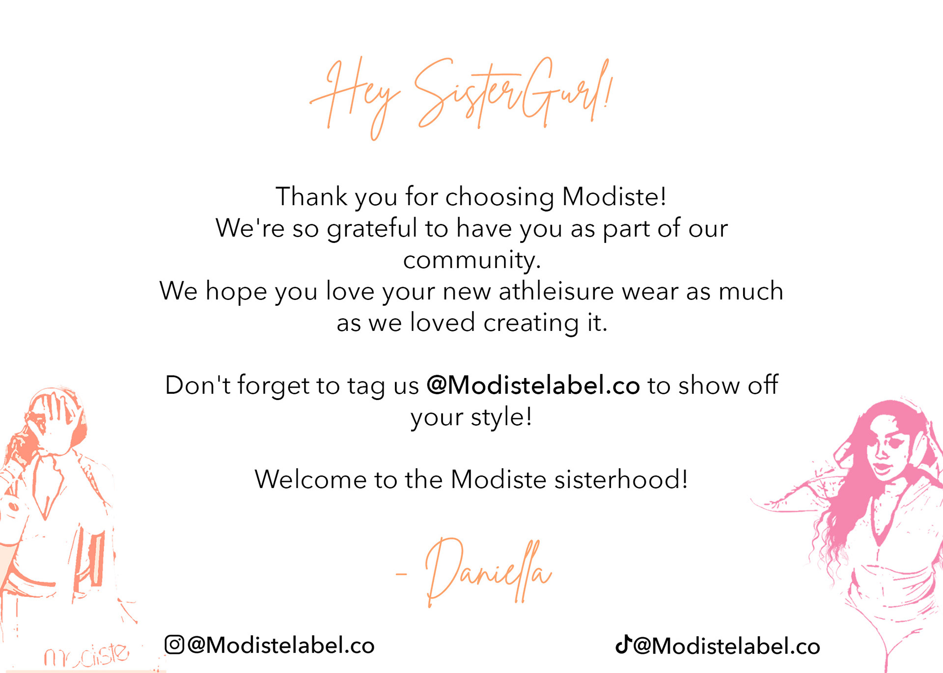 Freelance - Thank You Cards For @modistelabel.co