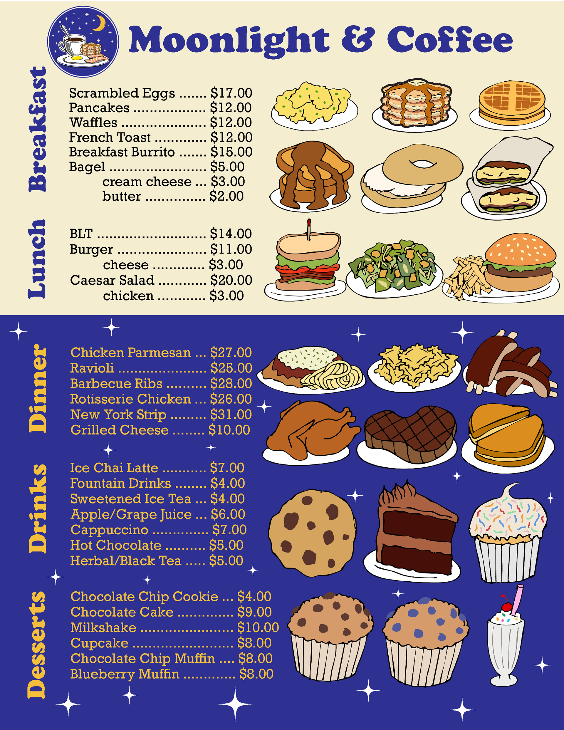 Diner Menu
