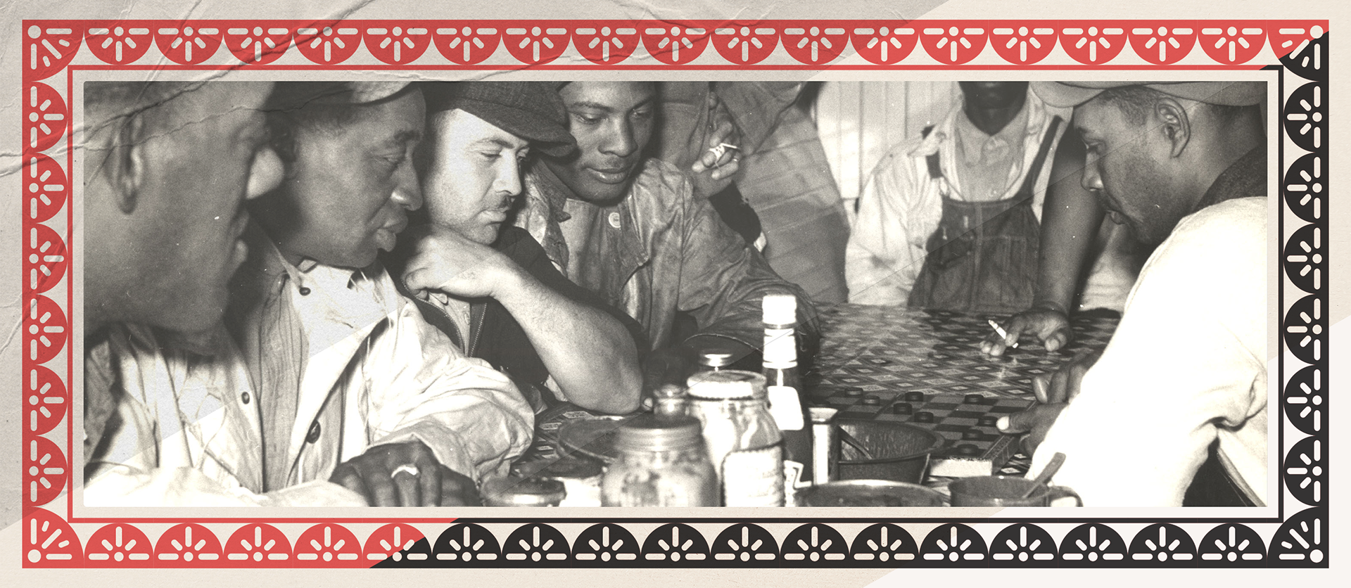 photo showing the layers of textures added to create the final treatment of the images.