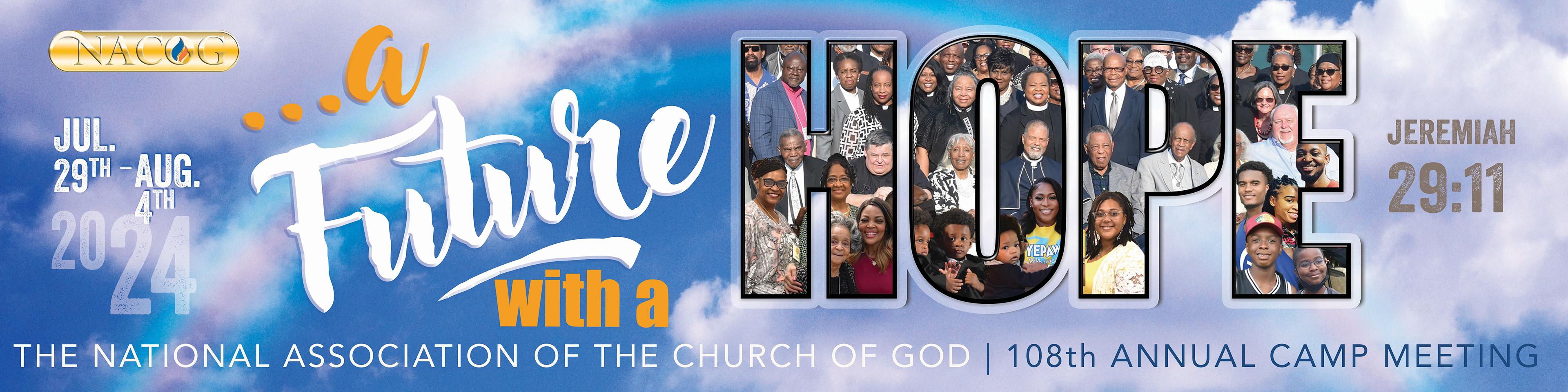 16 foot banner for Camp Meeting - Sanctuary