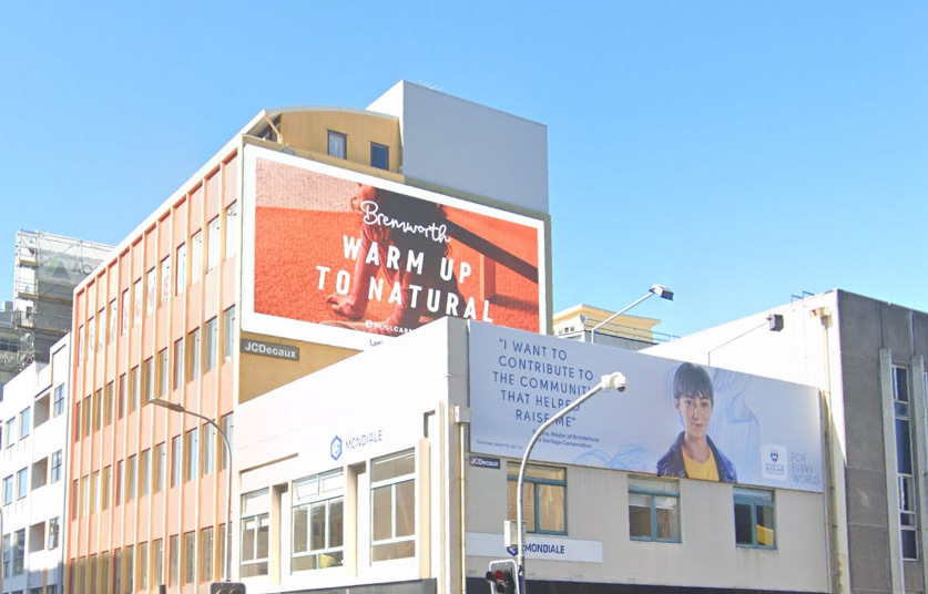 JCDecaux Guznee St, Wellington / 10mm, 12mH x 6mH