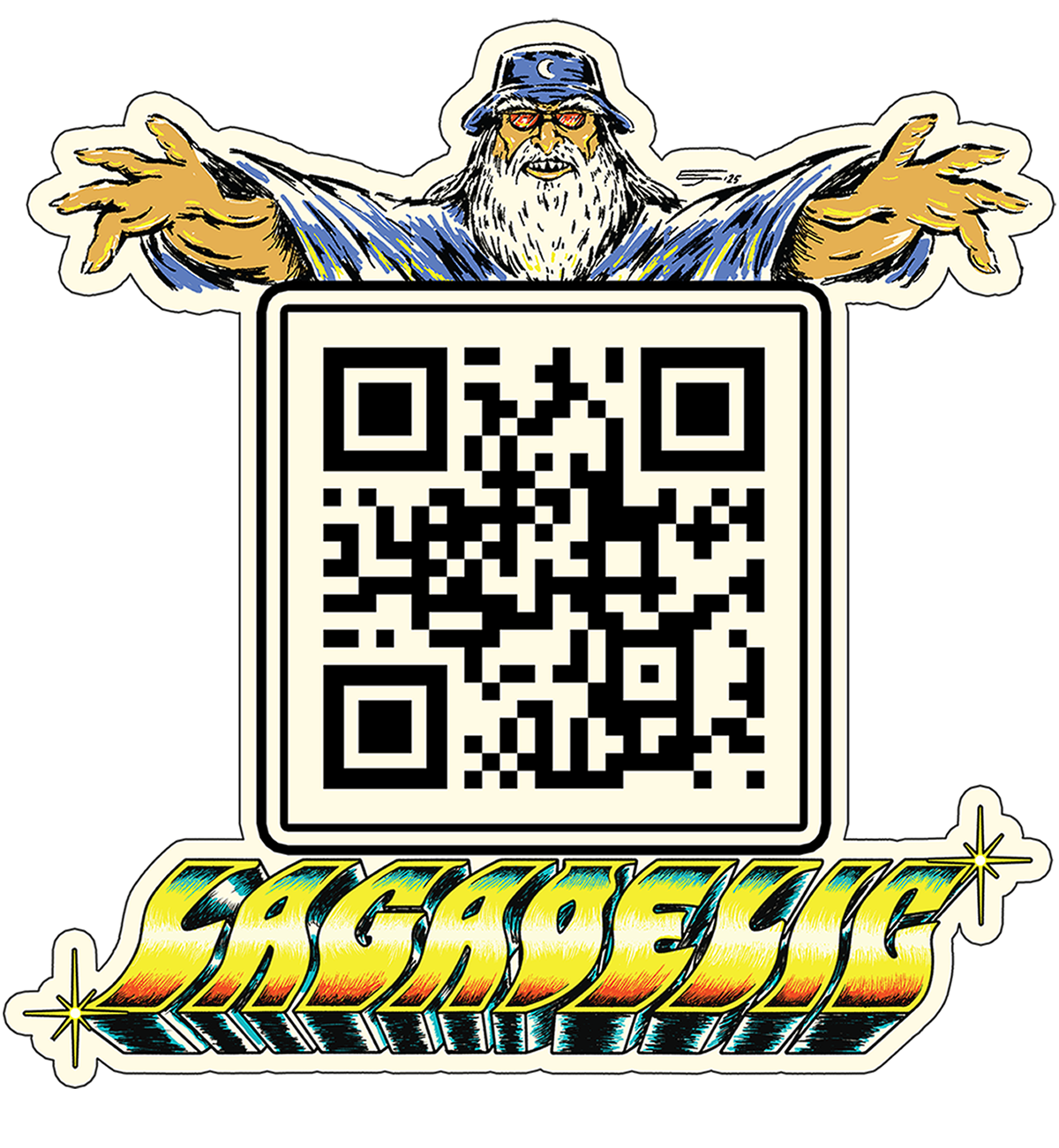 QR code sticker for tickets