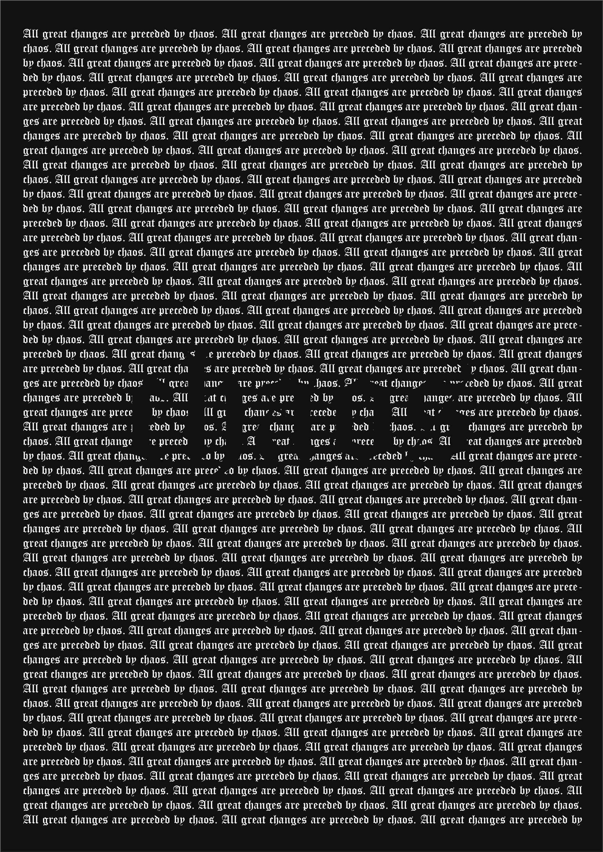 chaos poster