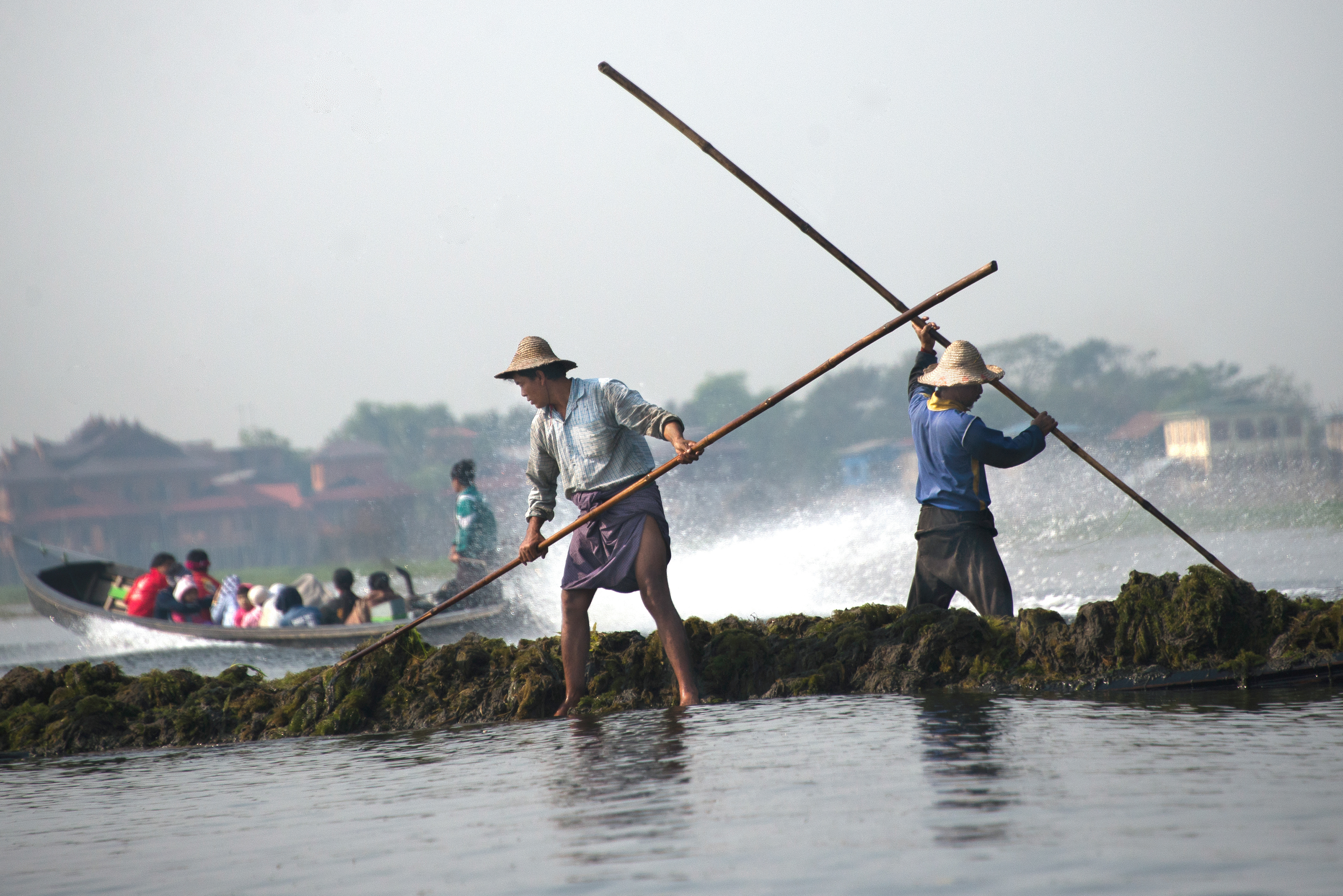 Muck Gatherers on Inle Lake