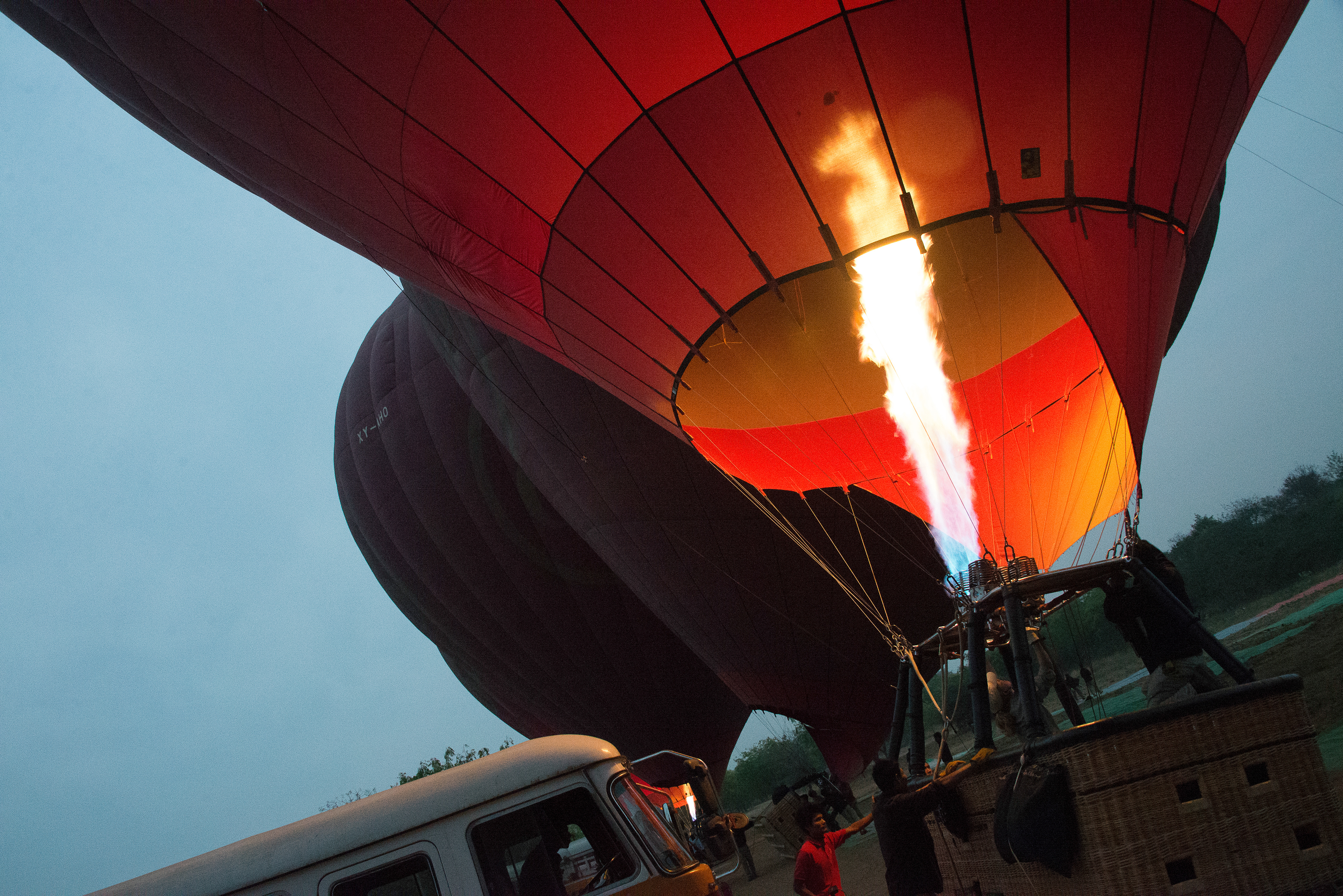 Preparation for Flight over Bagan