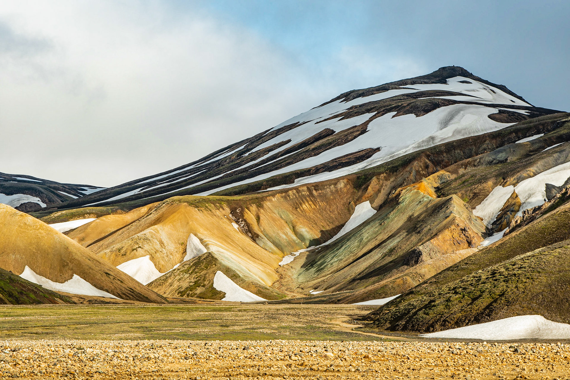 A1003-Watercolor Moutain, Landmannalaugar, Islande, 2018