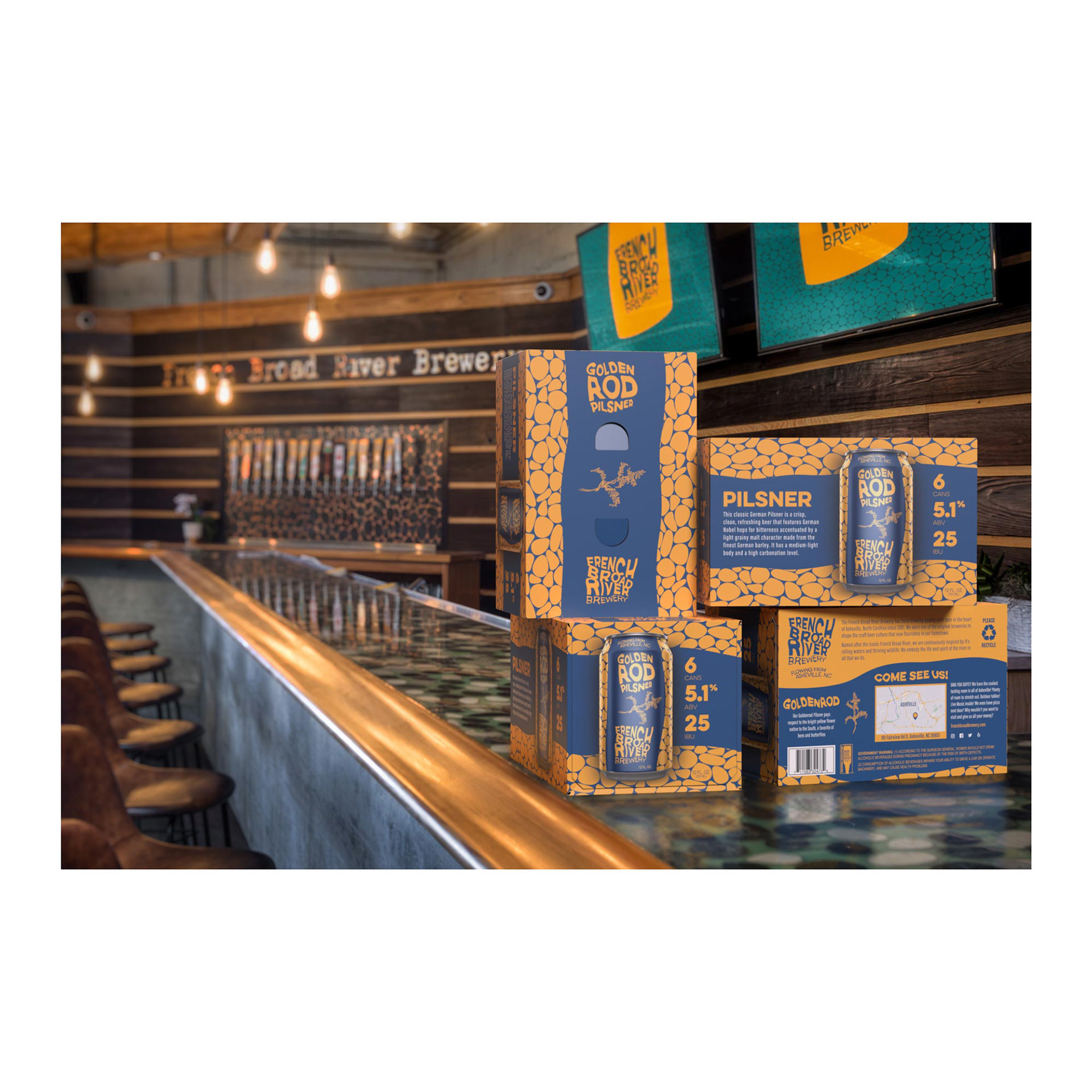 Photography, 6 pack box design, 3D rendering, compositing for visualization