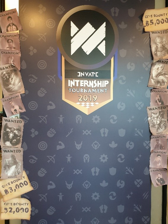 Backdrop for player interview on live broadcasting