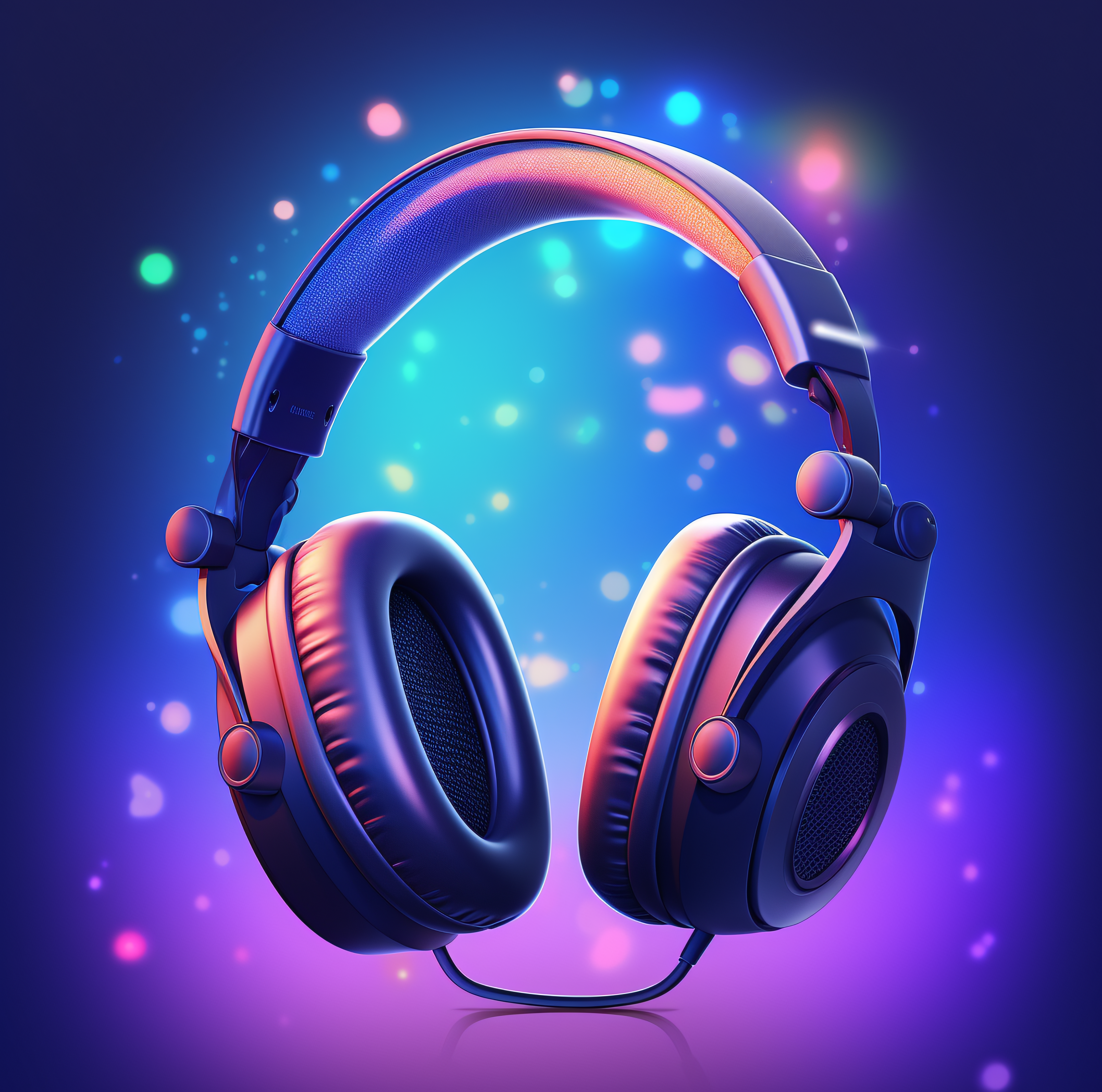 Illustration style of headphones