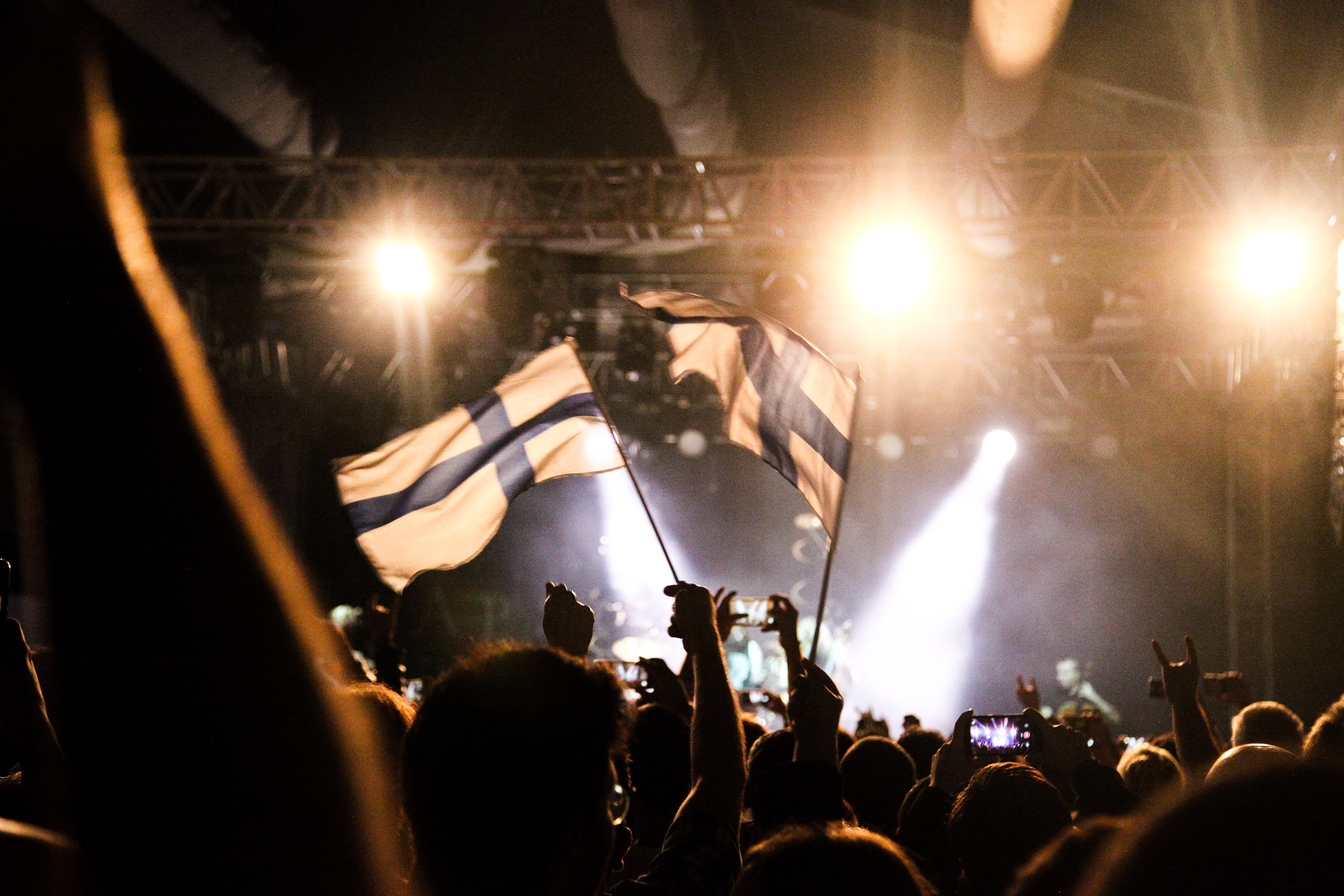 SWEDEN FLAGS AT KATATONIA CONCERT, İZMİR ARENA, İZMİR/TURKEY