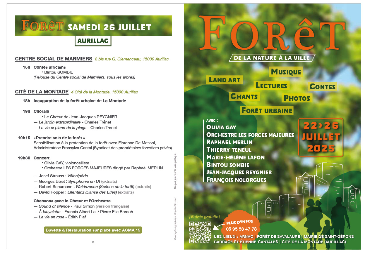 Programme 8 pages "Forêt" - Savalaure