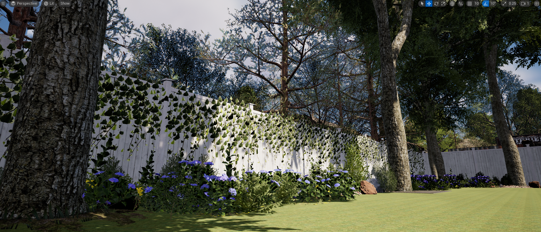 Backyard i designed and created in vr
