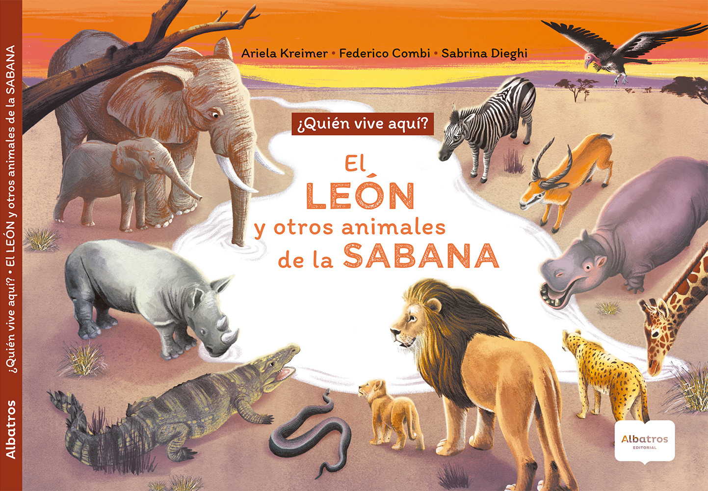 El león y otros animales de la sabana - Albatros (Argentina)