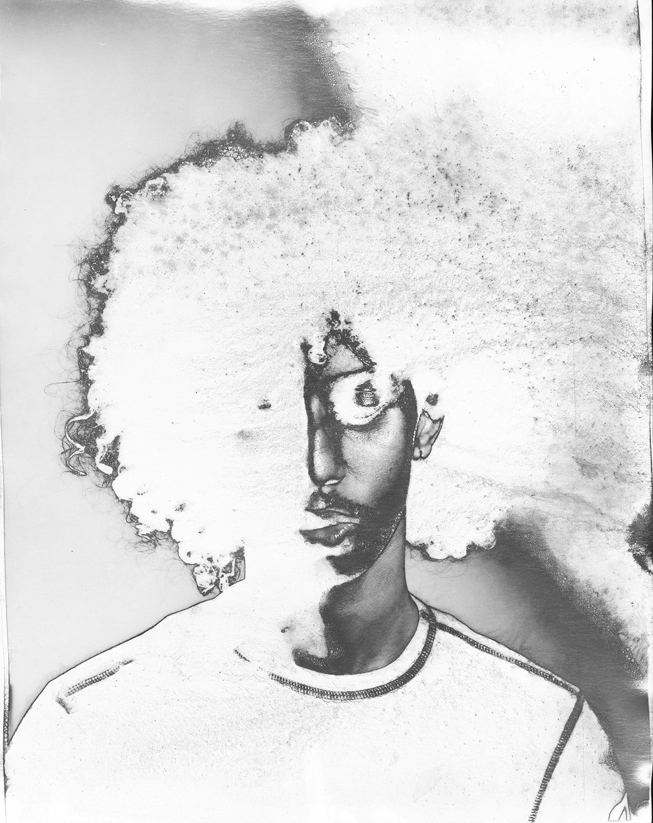 "Simon", Mordencage on Darkroom Fiber paper, 2024