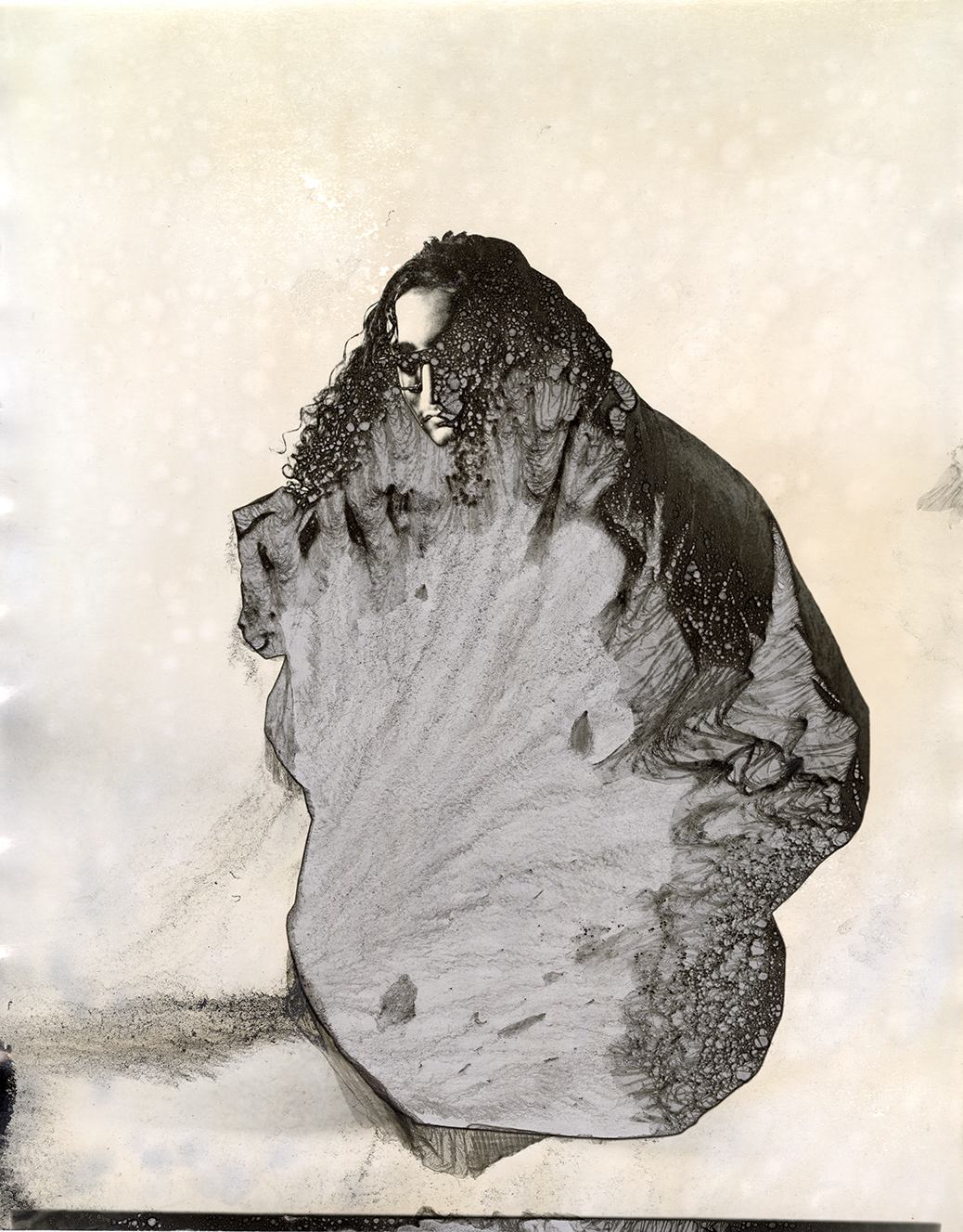 Self portrait, Mordencage on Darkroom Fiber Paper, 2024