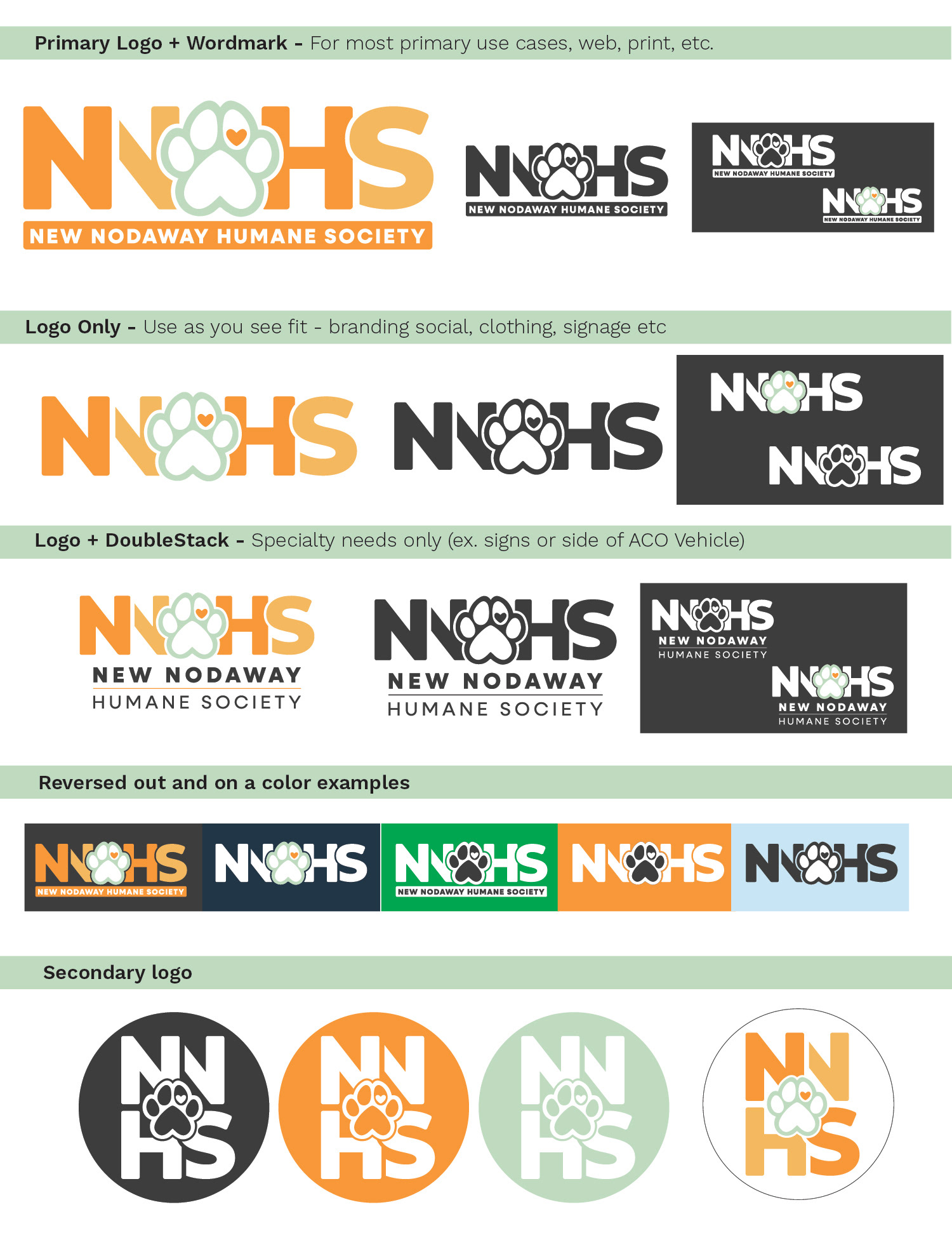 Branding guide - primary and secondary logos