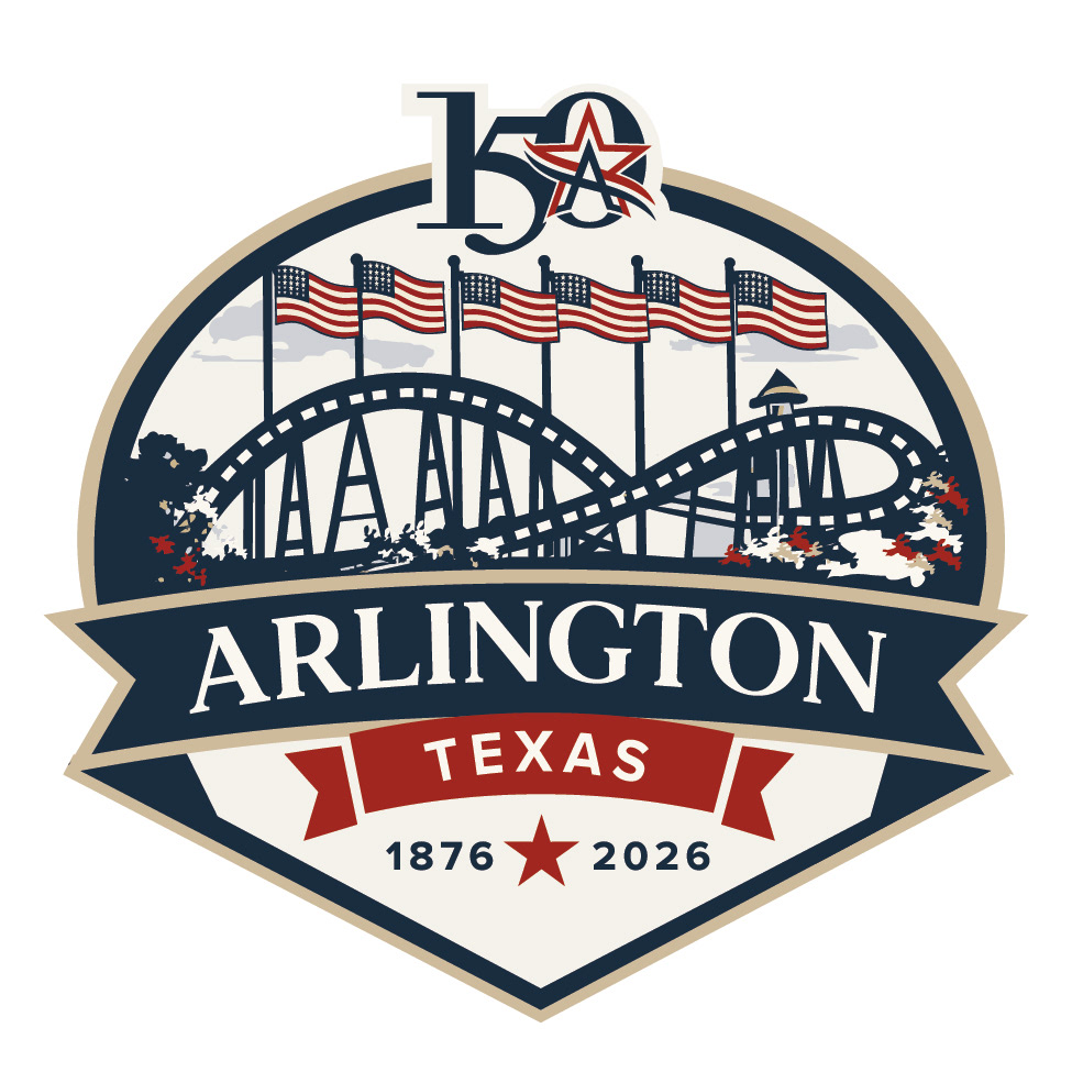 Sticker set from 150 years in Arlington