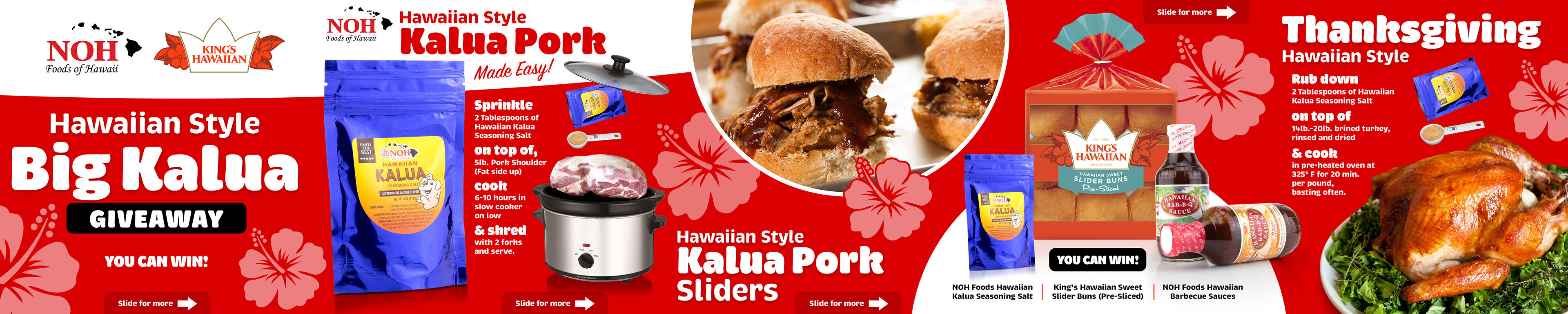 Kings Hawaiian and NOH Foods of Hawaii Instagram Giveaway Slider Post.