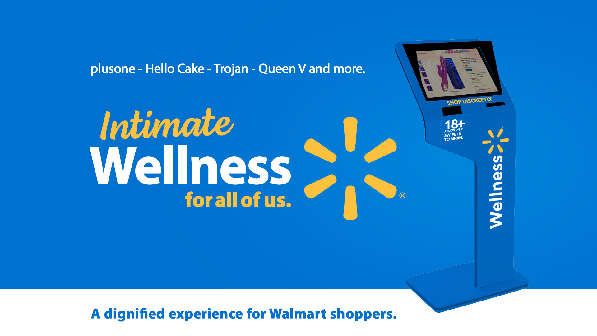 In-store shopping experience for Walmart Intimate Wellness Concept