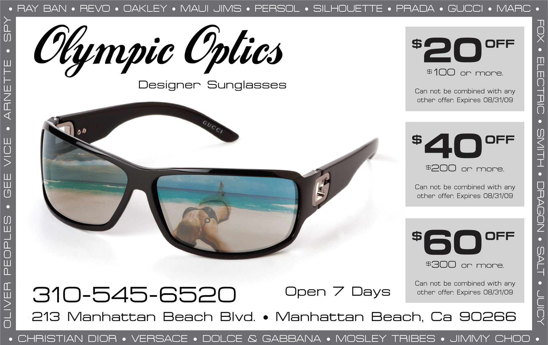 Direct Mail Advertisement for Olympic Optics