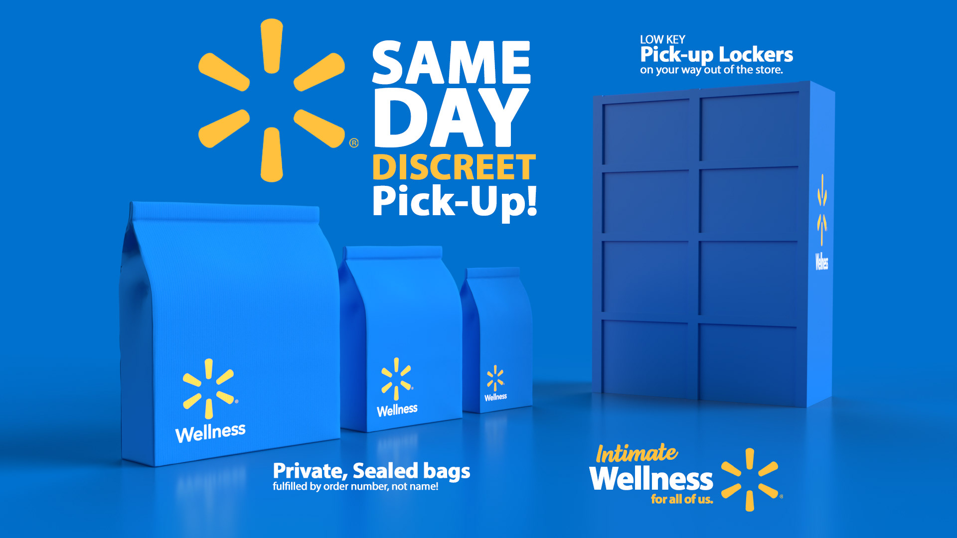 Same day discreet pick-up for Walmart Intimate Wellness Concept