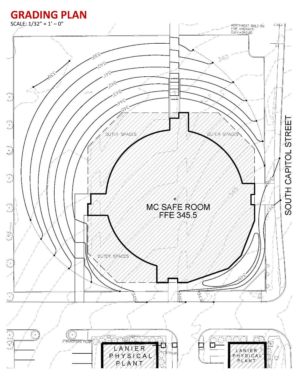 ENLARGED GRADING & DRAINAGE PLAN