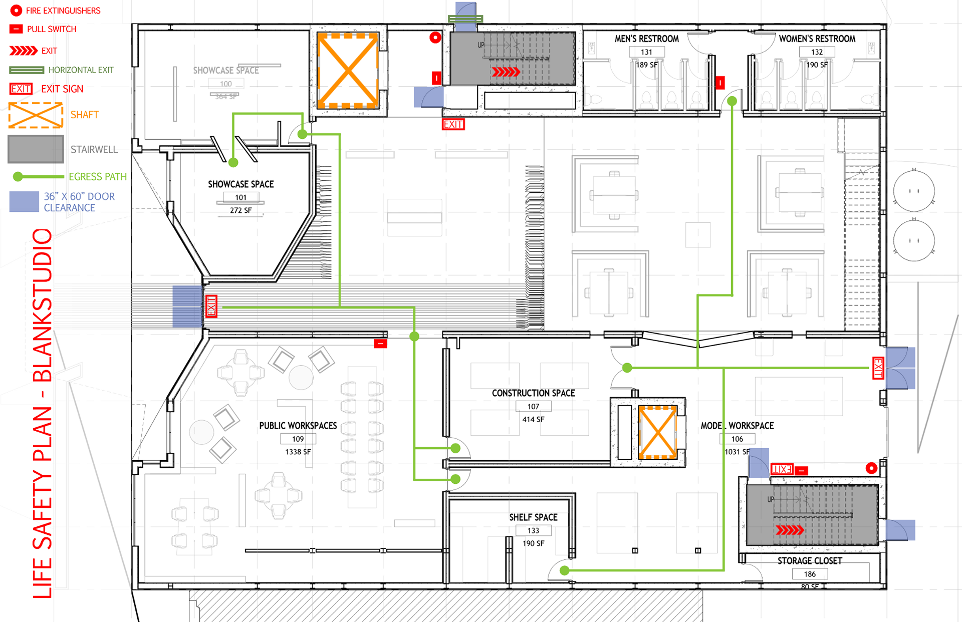 FIRST FLOOR LIFE SAFETY PLAN