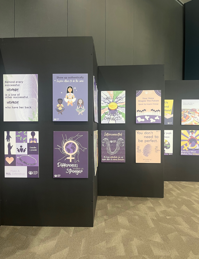 My posters up along side classmate's work