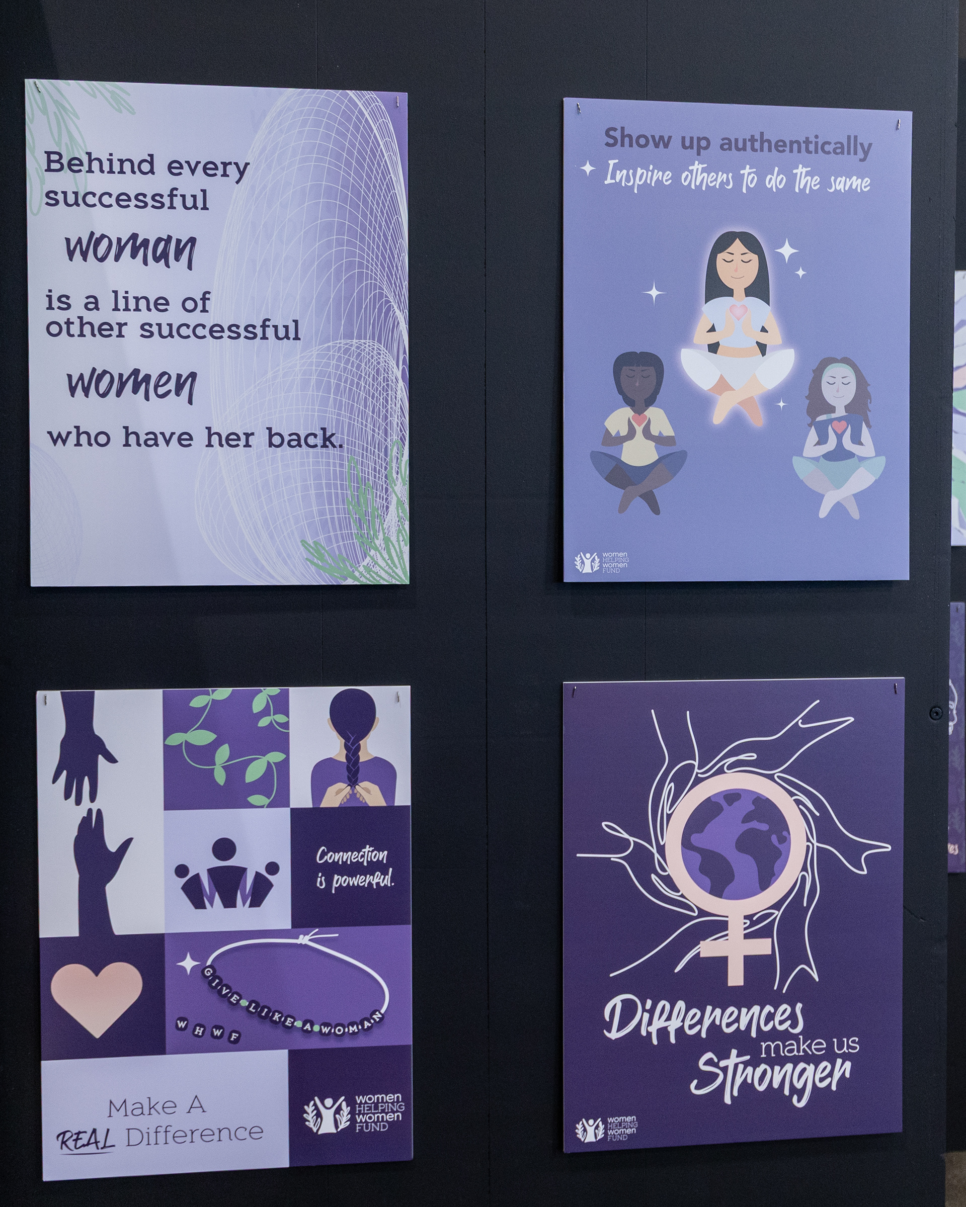 My posters up along side a classmate's work
