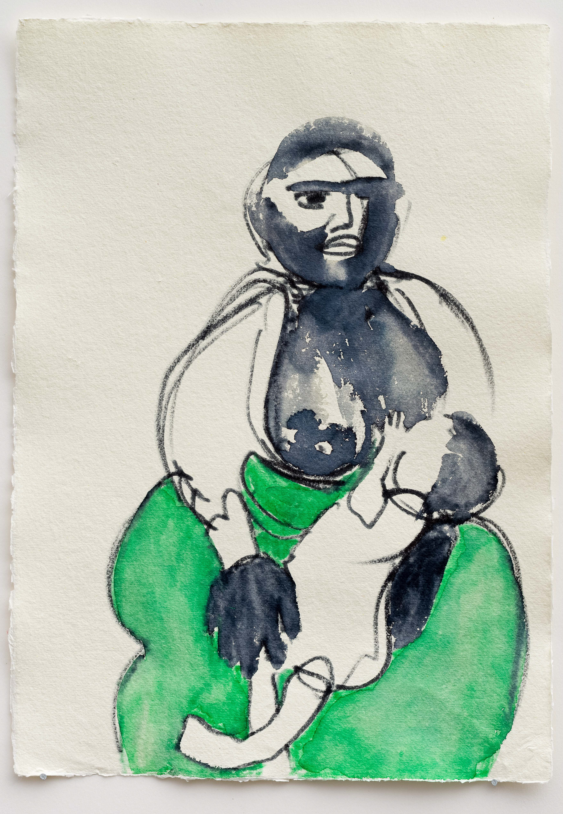 Madonna Lactans, pens and watercolour on paper, 297x420 mm.