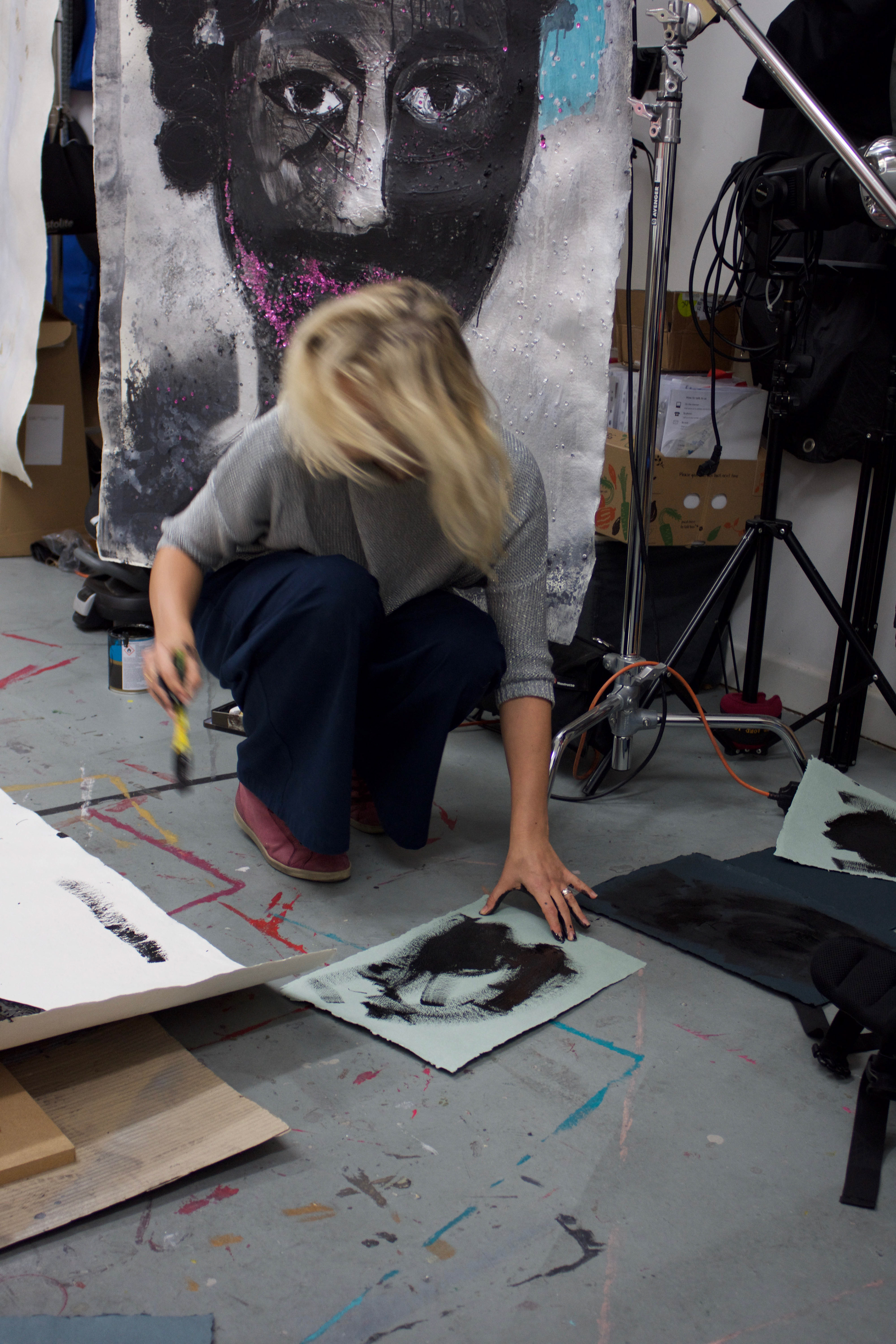 Fairest of them all stares at my messy creative process. Photographed by Franek Noga