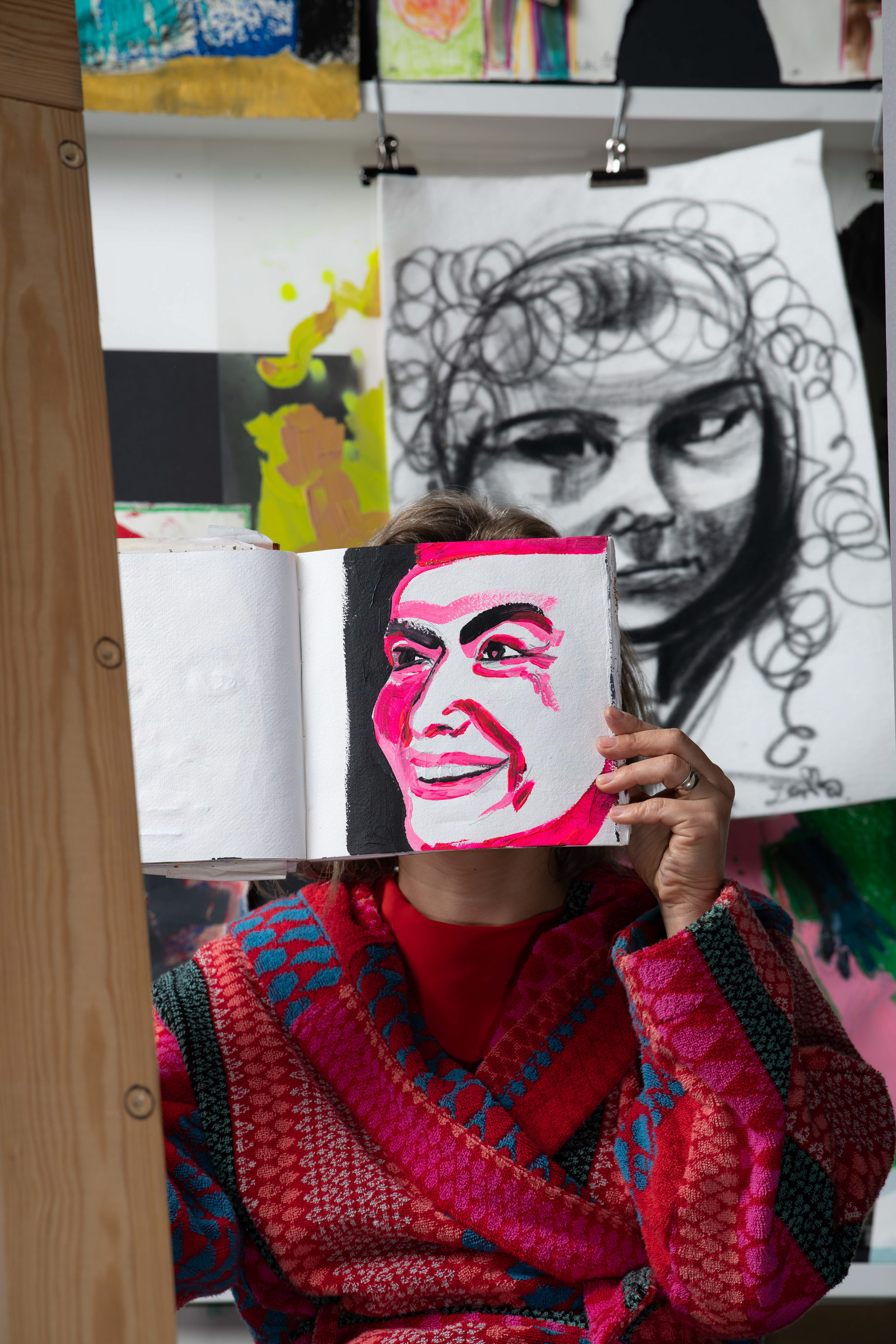 Selfie, east london studio. Photographed by M.Noga.