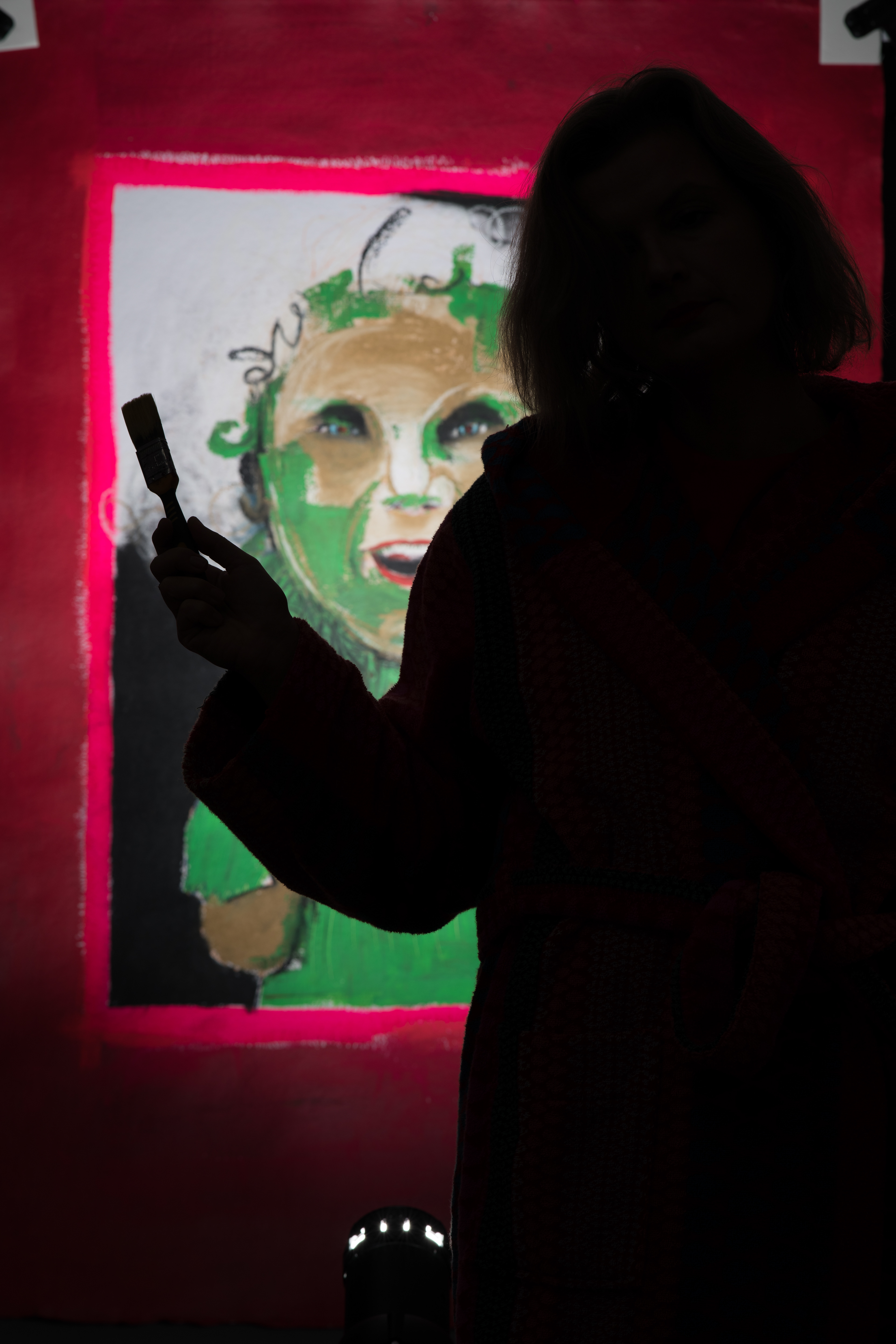 Golden girl in the studio. Photographed by Marcin Noga.  