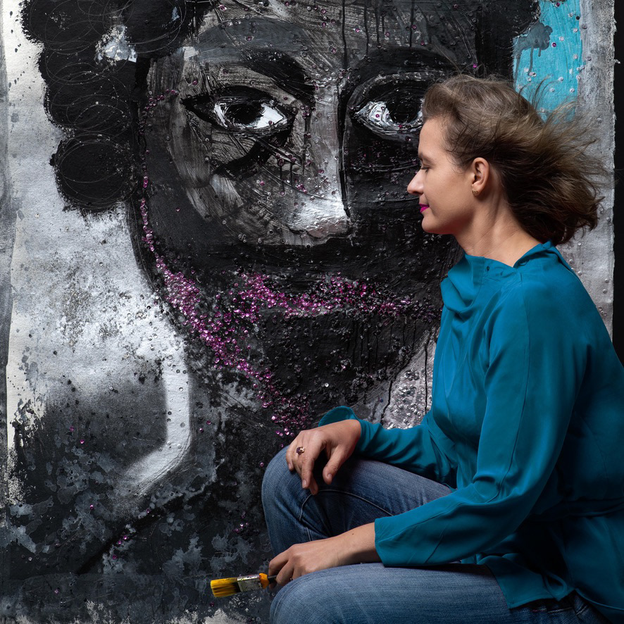 Zofia Wyszomirska-Noga in her studio 2020.© Wyszomirska-Noga