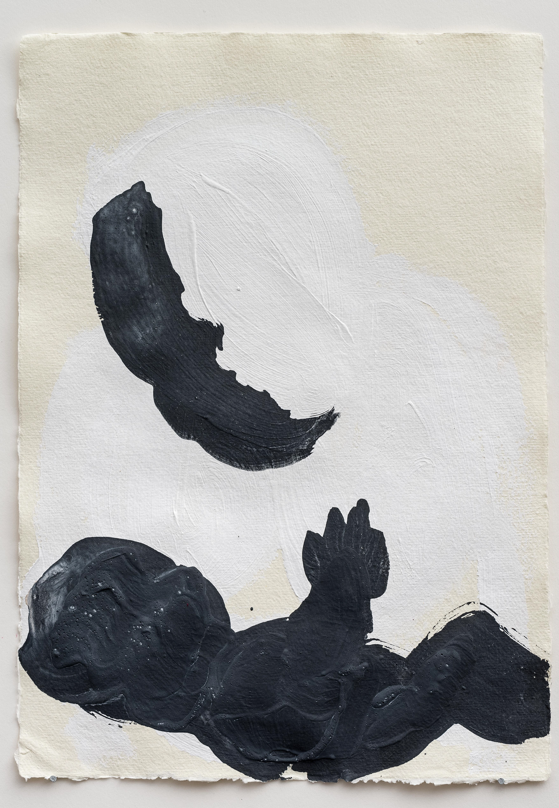 Magnetic Madonna I of 10, acrylics and magnetic paint on paper, 420x297 mm.