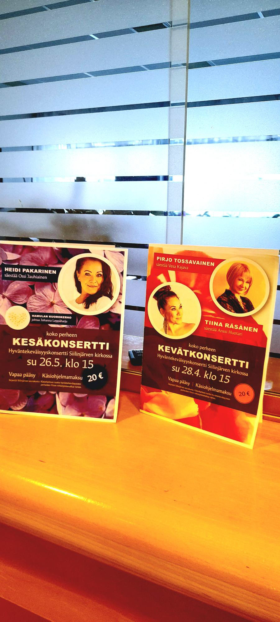 Konserttien käsiohjelmat vaativat graafista suunnittelua