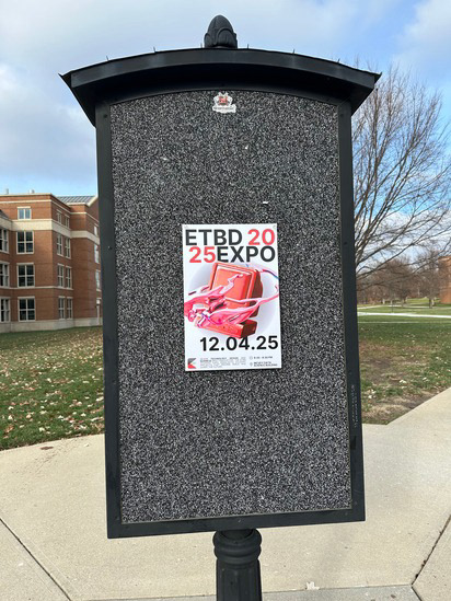 Physical poster hung up