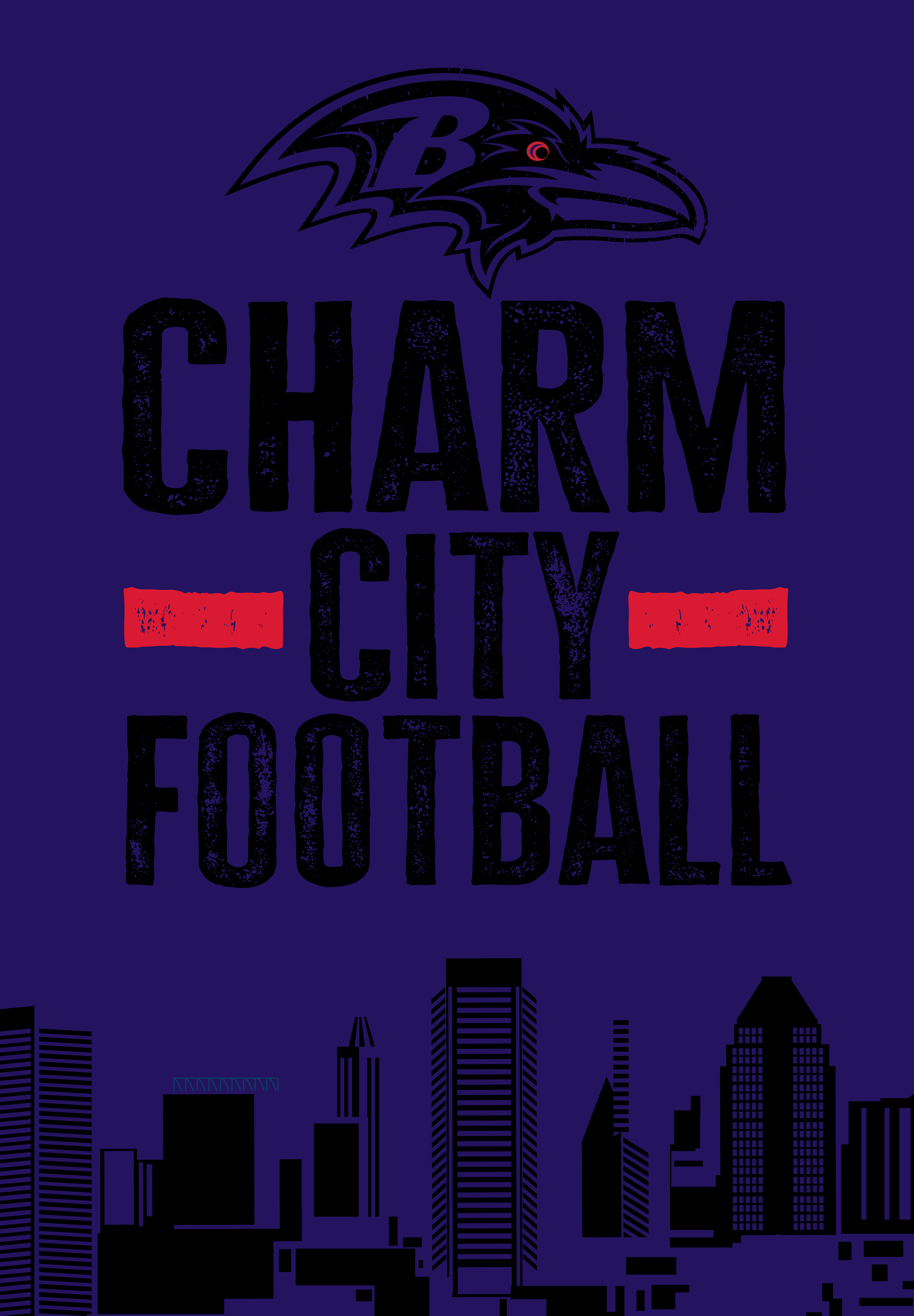 Charm City Football Branding Purple Poster