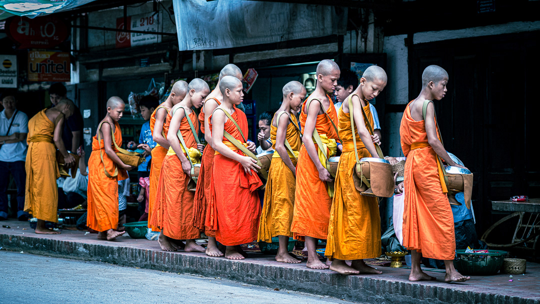 Alms in Luang Prabang Laos