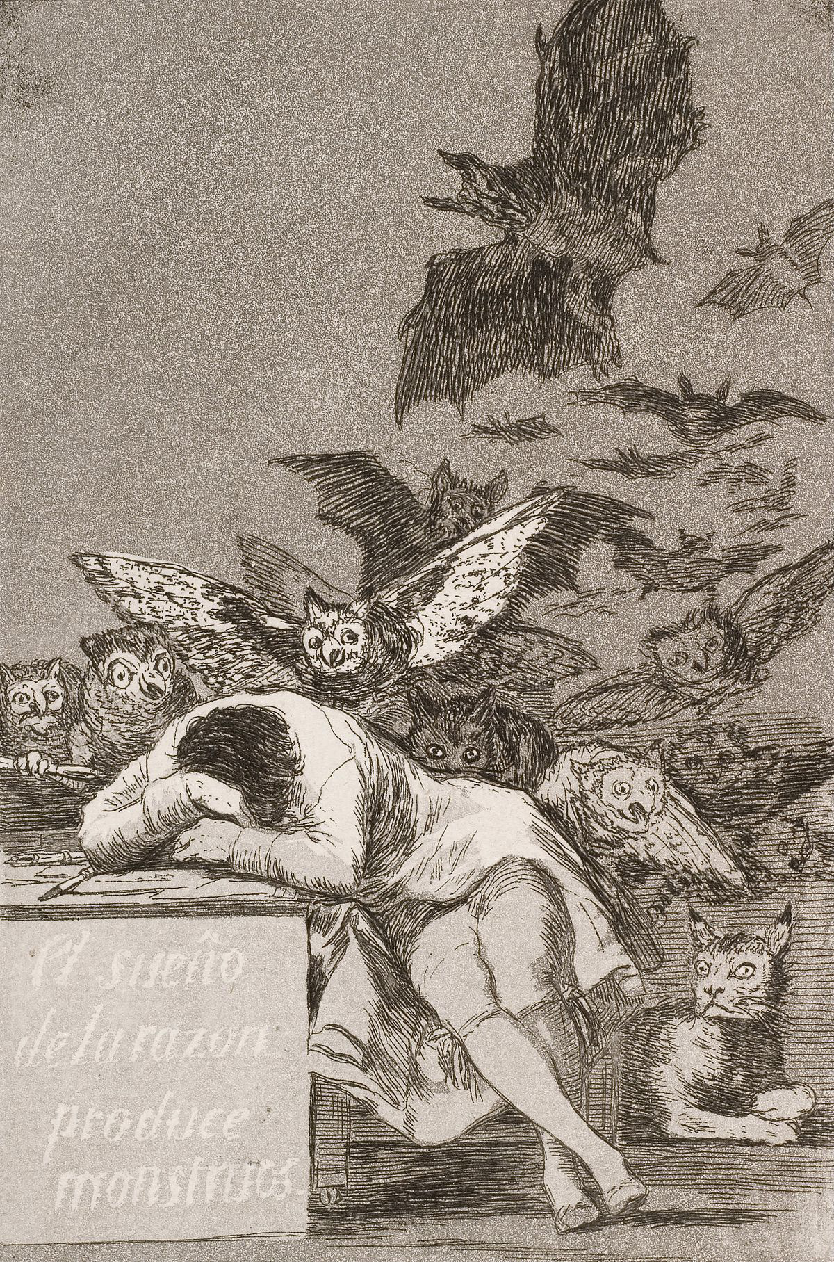 Francisco Goya's The Sleep of Reason Produces Monsters (c. 1799)